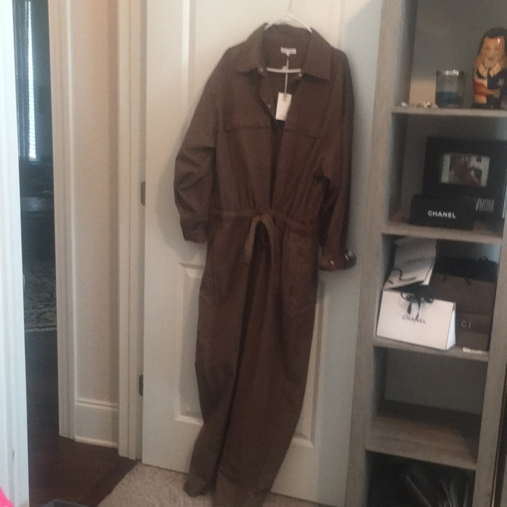 NWT Good American jumpsuit. Olive color